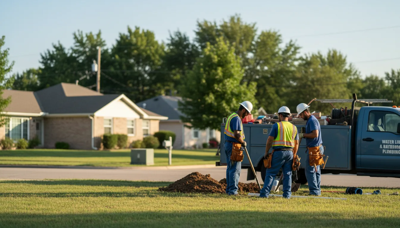 Residential water line and bathroom plumbing service in Oakville, WA